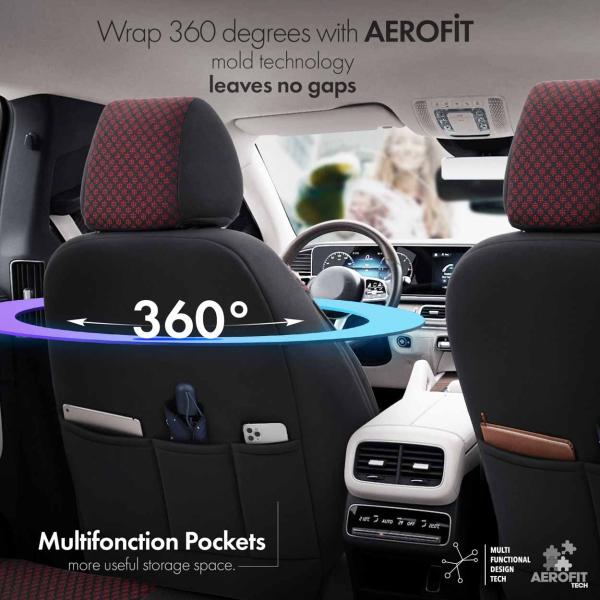 Auto Sitzbezug Set Universal Vorne und Hinten Komfortabel Komplett Set